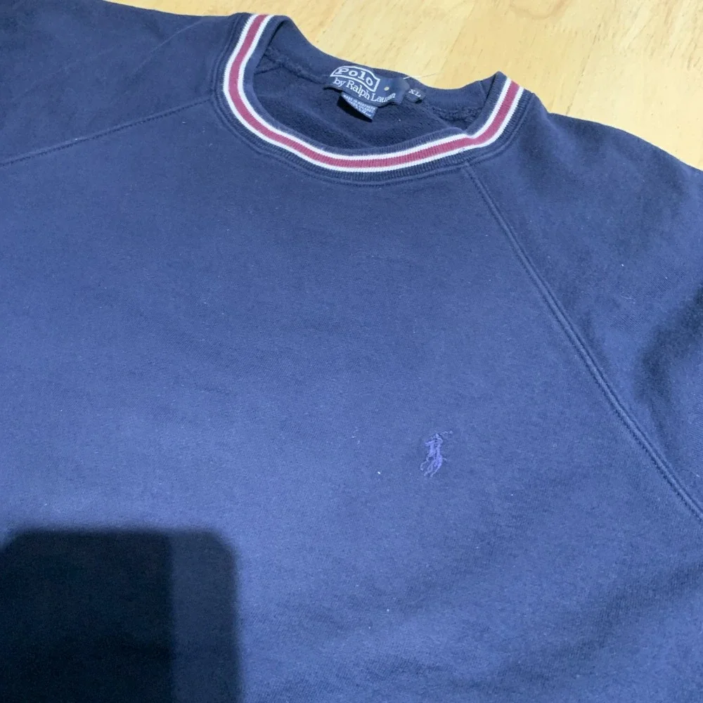 Vintage 90s Rare Ralph Lauren Polo Short Sleeve Raglan Sweatshirt Size XL